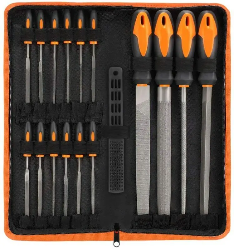 17pcs Needle File Set High Carbon Steel Metal File with Rubber Soft Handle Metalworking Woodworking Set Half-Round Flat File
17pcs Needle File Set High Carbon Steel Metal File with Rubber Soft Handle Metalworking Woodworking Set Half-Round Flat File