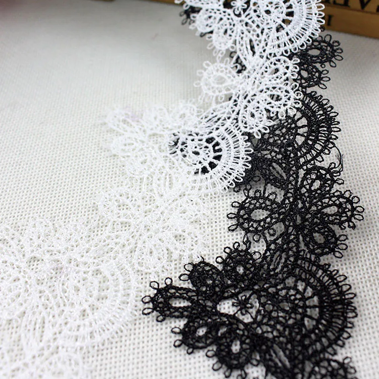 5CM Wide Black White Hollow Lace Ribbon Embroidery Decorative Dress Guipure Fabric DIY Clothing Skirt Collar Sewing Accessories
5CM Wide Black White Hollow Lace Ribbon Embroidery Decorative Dress Guipure Fabric DIY Clothing Skirt Collar Sewing Accessories