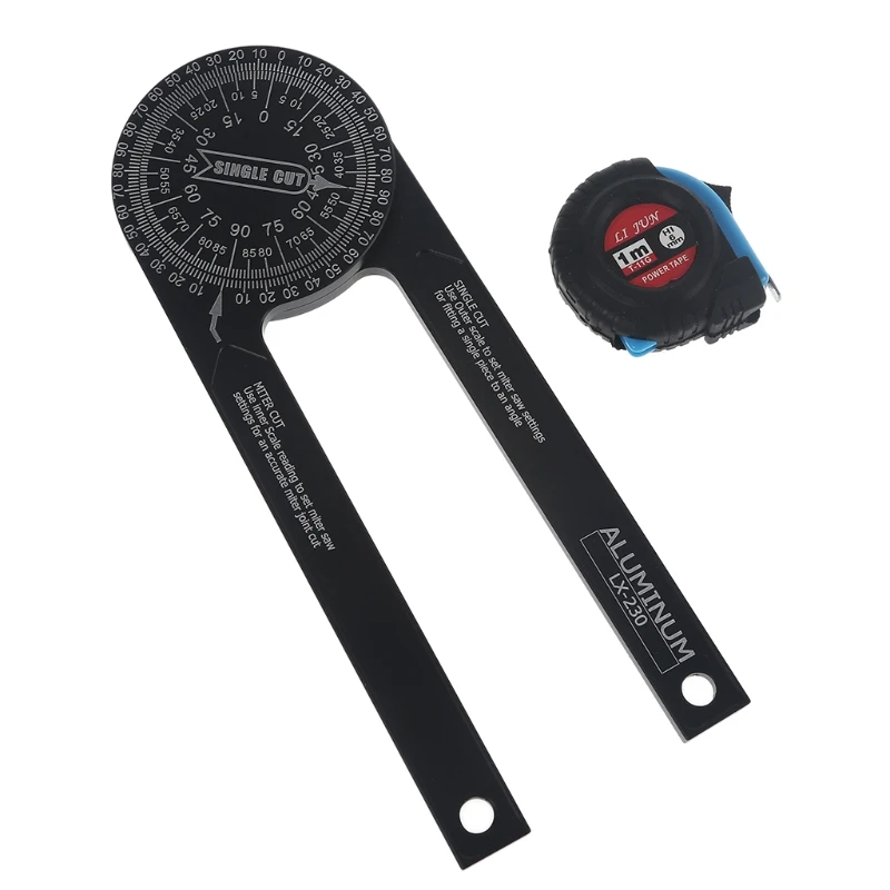 Miter Saw Protractor 7-Inch Aluminum Protractor Angle Finder Featuring Precision Laser-Inside & Outside Miter Angle
Miter Saw Protractor 7-Inch Aluminum Protractor Angle Finder Featuring Precision Laser-Inside & Outside Miter Angle