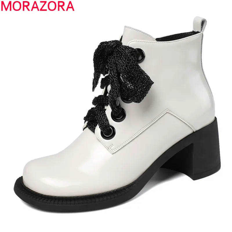MORAZORA 2020 New arrival fashion women boots genuine leather boots thick high heels square toe lace up ankle boots
MORAZORA 2020 New arrival fashion women boots genuine leather boots thick high heels square toe lace up ankle boots