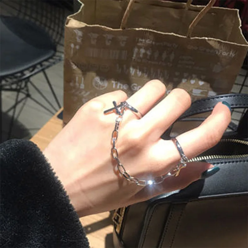 Silver Color Plated Retro Punk Hip-Hop Cross Ring Hand Finger Chain Adjustable Rings Jewelry Gift for Men Women Unisex Ring
Silver Color Plated Retro Punk Hip-Hop Cross Ring Hand Finger Chain Adjustable Rings Jewelry Gift for Men Women Unisex Ring