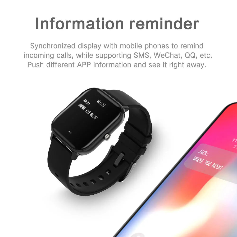 2020 Smart Watch Women Sports Fitness Tracker IPX7 Waterproof LED Full Touch Screen suitable For Android ios smartwatch MenWen
2020 Smart Watch Women Sports Fitness Tracker IPX7 Waterproof LED Full Touch Screen suitable For Android ios smartwatch MenWen
