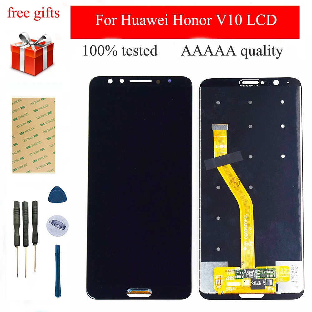 Для Huawei Honor V10 ЖК дисплей 5 99 дюйма View 10 lcd сенсорный экран дигитайзер Датчик в сборе