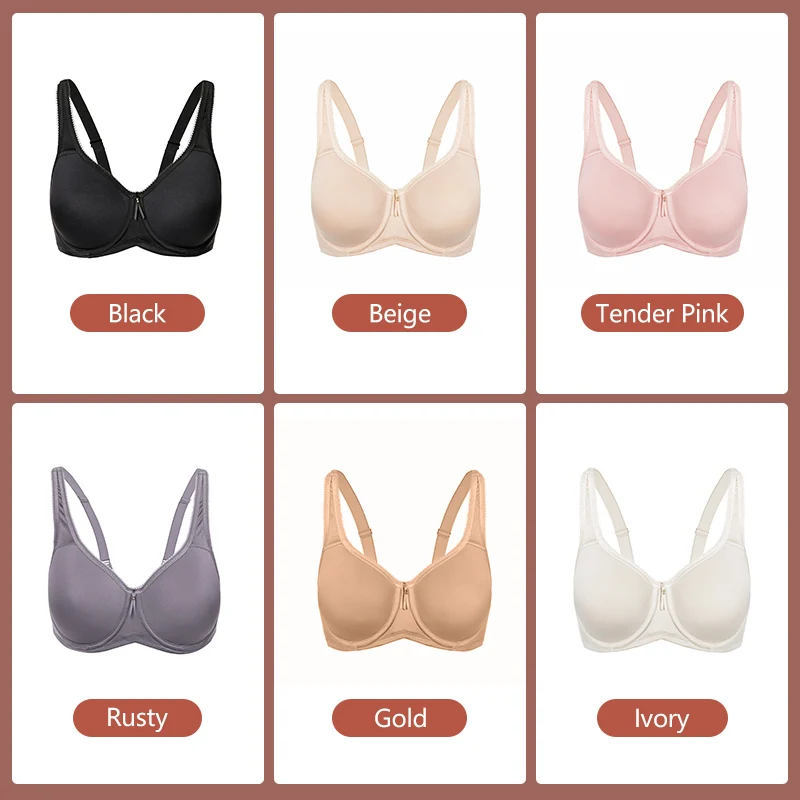 Hot Sale Women's Full Coverage Underwire Seamless Lightly Padded Basic T-shirt Bra Plus Size
Hot Sale Women's Full Coverage Underwire Seamless Lightly Padded Basic T-shirt Bra Plus Size