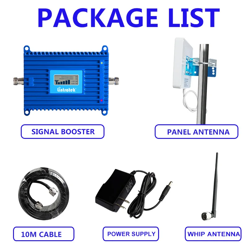 Lintratek 4G Signal Booster Band 20 Repeater LTE 800MHz Mobile Phone Signal Amplifier ALC B20 Cellular Amplifier Antenna Set
Lintratek 4G Signal Booster Band 20 Repeater LTE 800MHz Mobile Phone Signal Amplifier ALC B20 Cellular Amplifier Antenna Set