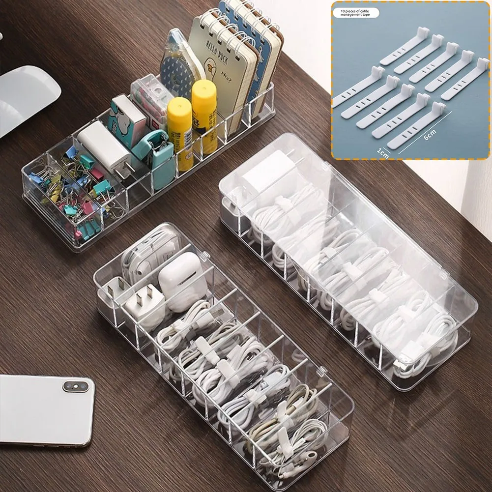 1 Storage Box Or 10 Cable Managers Box Desktop Storage Box Hub Organizer Box Desktop Data Cable Storage Box
1 Storage Box Or 10 Cable Managers Box Desktop Storage Box Hub Organizer Box Desktop Data Cable Storage Box