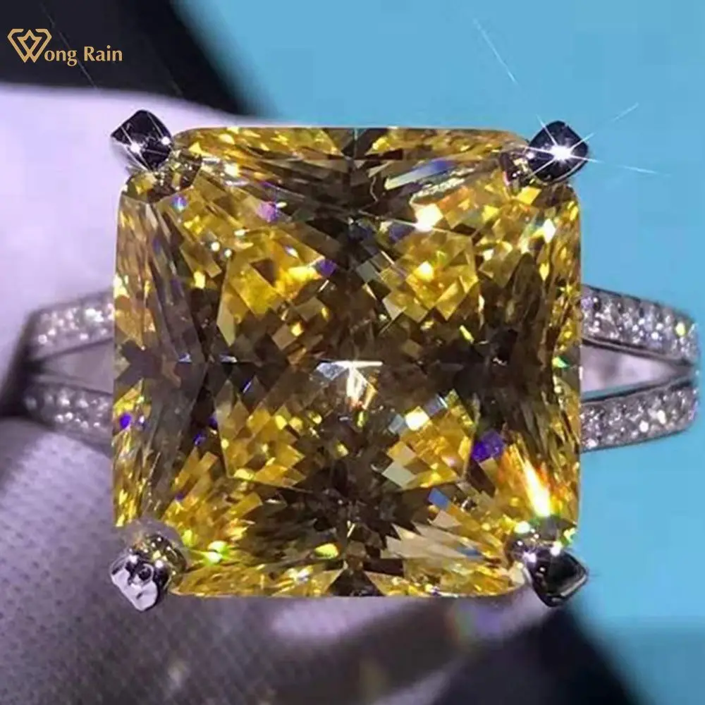 Wong Rain 100% 925 Sterling Silver Round Cut 6 CT D Created Moissanite Pink Sapphire Cocktail Ring Customized Rings Fine Jewelry
Wong Rain 100% 925 Sterling Silver Round Cut 6 CT D Created Moissanite Pink Sapphire Cocktail Ring Customized Rings Fine Jewelry