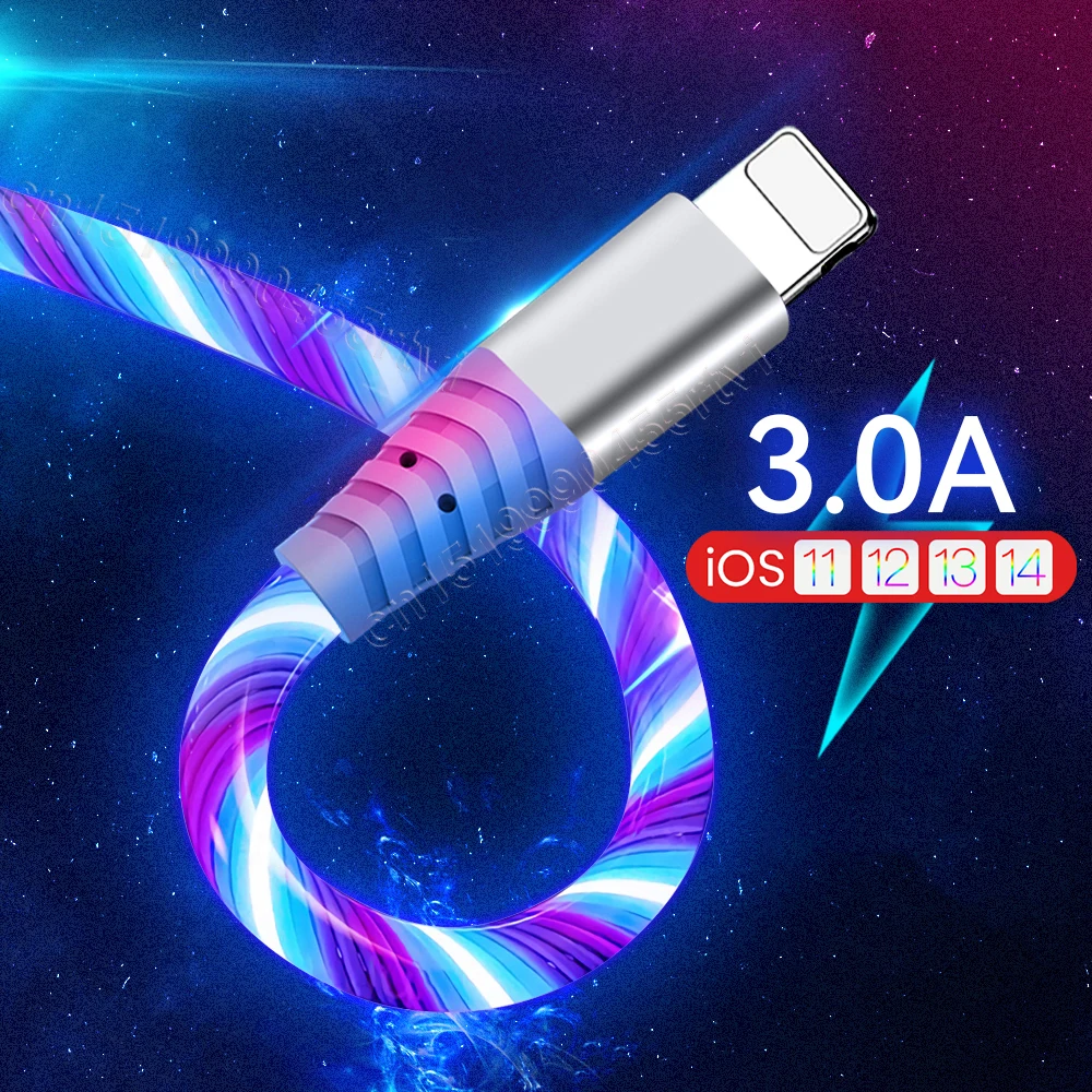 Flow USB Data Cable For iPhone 13 12 Pro Max 11 XS XR X 8 7 6 Luminous Micro USB Type C 3A Fast Charging Cable For Huawei Xiaomi
Flow USB Data Cable For iPhone 13 12 Pro Max 11 XS XR X 8 7 6 Luminous Micro USB Type C 3A Fast Charging Cable For Huawei Xiaomi