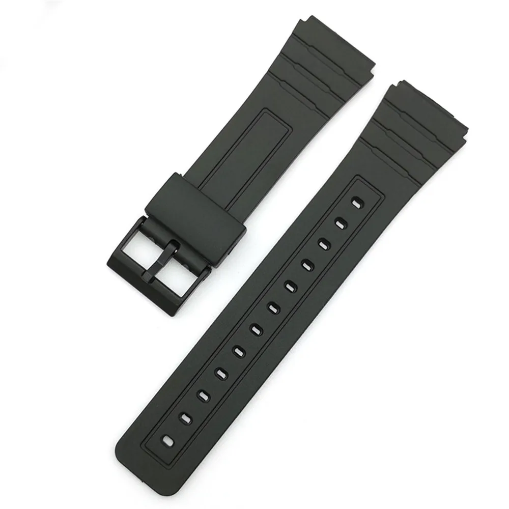 Ремешок полимерный универсальный для часов черный пластиковый браслет мужчин и