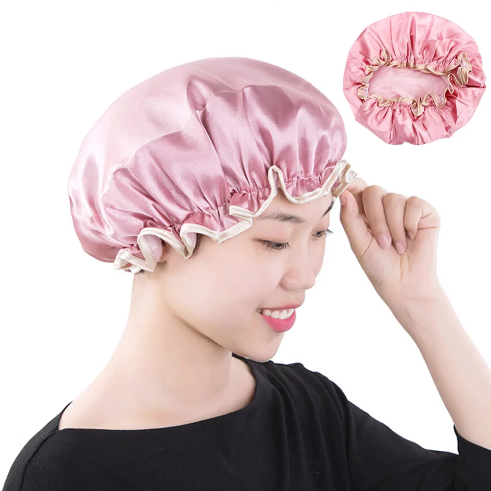 Lovely Thick Women Girl Shower Caps Bathing Hair Cover Elastic Bath Hat Waterproof Shower Cap Reusable Bathroom Supplies
Lovely Thick Women Girl Shower Caps Bathing Hair Cover Elastic Bath Hat Waterproof Shower Cap Reusable Bathroom Supplies