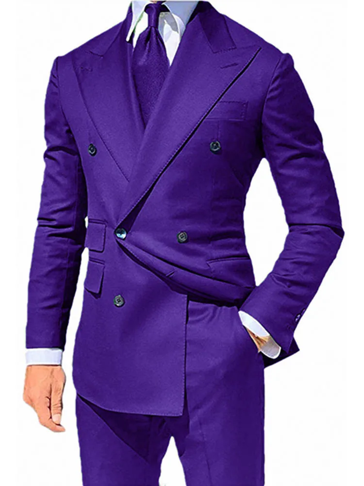 New Man's Suit 2 Pieces Double-breasted Gentleman Notch Lapel Groom Formal Business Tuxedo For Wedding (Blazer+Pants)
New Man's Suit 2 Pieces Double-breasted Gentleman Notch Lapel Groom Formal Business Tuxedo For Wedding (Blazer+Pants)