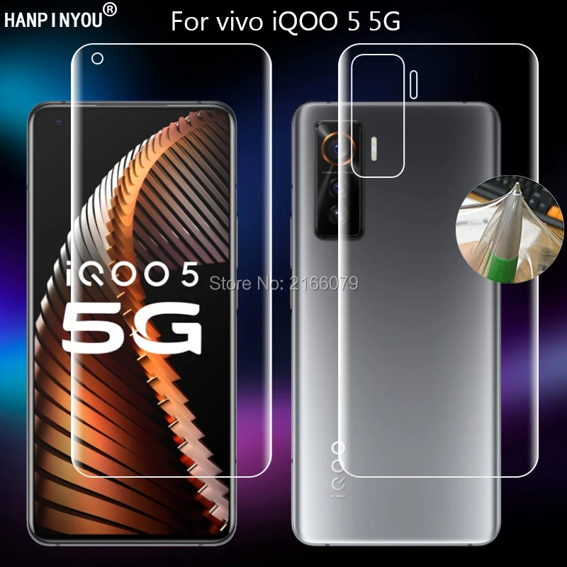 

ДЛЯ vivo iQOO 5 5G iQOO5 6,56 "Прозрачная ТПУ/матовая Гидрогелевая Защитная пленка с полным покрытием и защитой от отпечатков пальцев (не стекло)