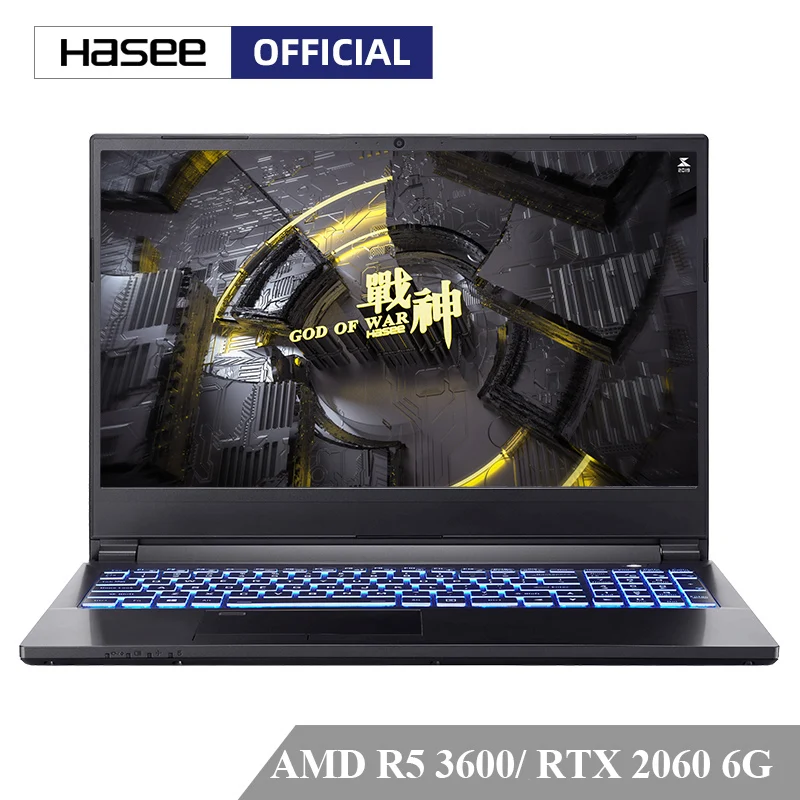 Ноутбук Hasee M7 E6S3L для игр (AMD Ryzen 5 3600 + RTX2060 6G /16GB RAM/512G SSD/15 6 "飨hz 72% NTSC IPS)|Ноутбуки| |