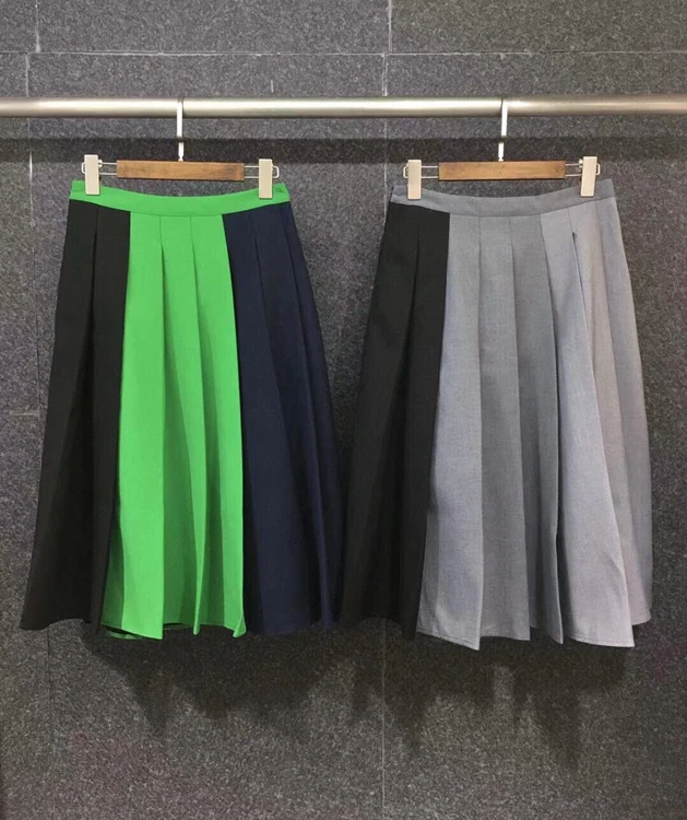 2021 new women fashion elastic waist decoration color matching stitching decoration pleated all-match mid-length skirt 1021
2021 new women fashion elastic waist decoration color matching stitching decoration pleated all-match mid-length skirt 1021