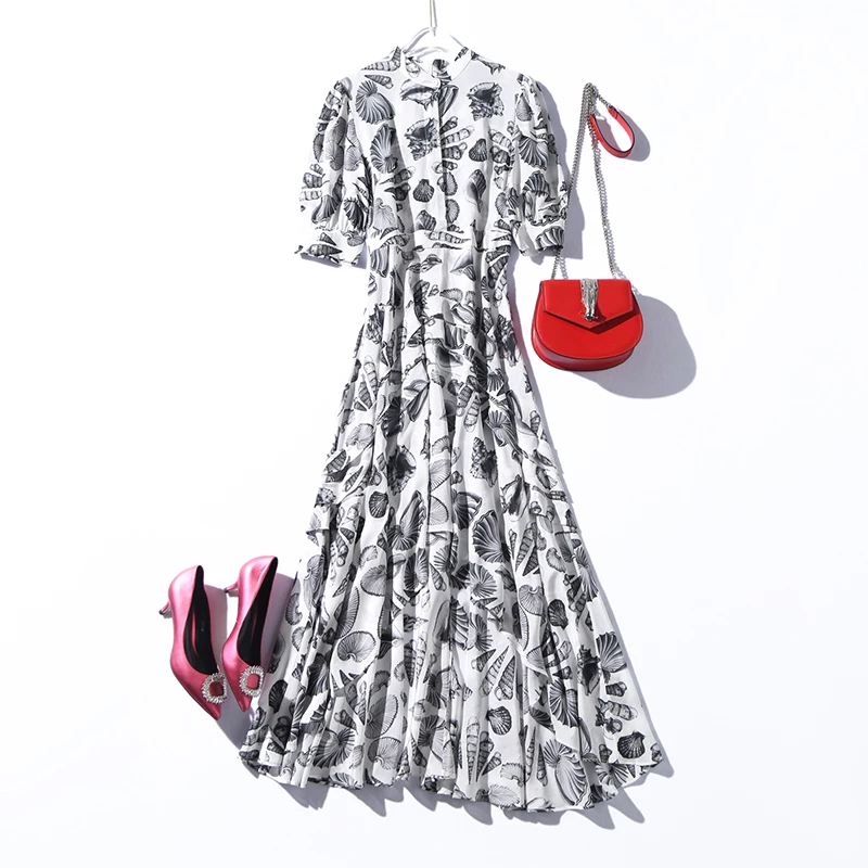 New personality conch design comfortable female F20010819 crepe DE chine silk dress
New personality conch design comfortable female F20010819 crepe DE chine silk dress