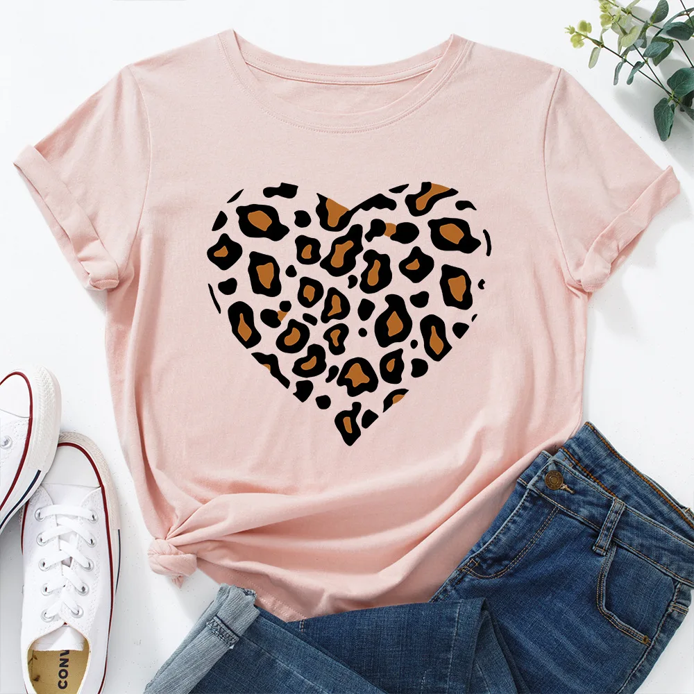Leopard Heart Print Tshirt Plus Size Women T Shirts Female Cotton T-shirts O-neck Short Sleeve Basic Tee Casual Lady Loose Tops
Leopard Heart Print Tshirt Plus Size Women T Shirts Female Cotton T-shirts O-neck Short Sleeve Basic Tee Casual Lady Loose Tops