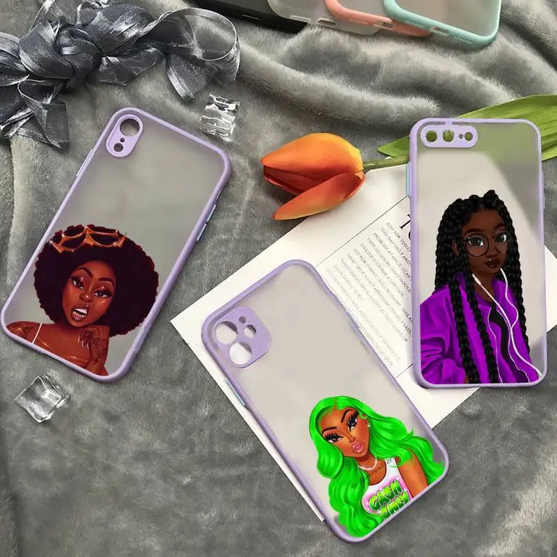 Black Girls Fashion Phone Case matte transparent For iphone 7 8 11 12 13 plus mini x xs xr pro max cover
Black Girls Fashion Phone Case matte transparent For iphone 7 8 11 12 13 plus mini x xs xr pro max cover