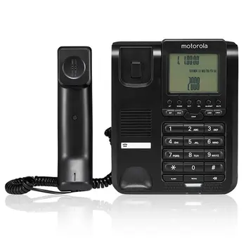 Landline English Button Phone Business Office Home Two-line Telephone Three-way Call Fixed Landline Digital Corded Telephone