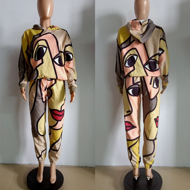 Fashion Print Tracksuit Women Two Piece Set Spring Autumn Clothes Hoodies Sweatshirt and Sweatpants Suit Oversize Casual Outfits
Fashion Print Tracksuit Women Two Piece Set Spring Autumn Clothes Hoodies Sweatshirt and Sweatpants Suit Oversize Casual Outfits