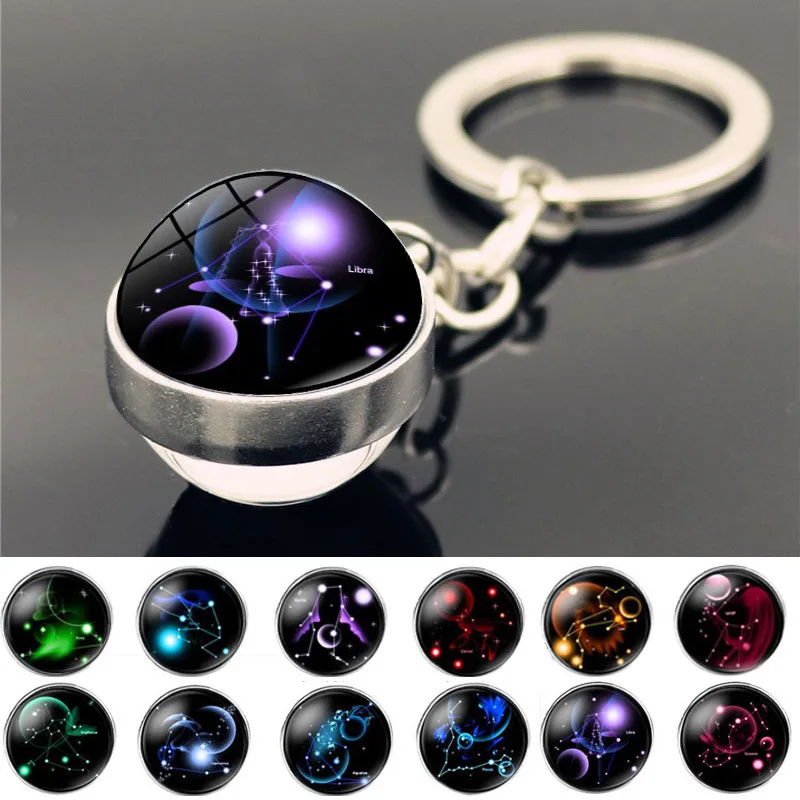 12 Constellation Luminous Keychain Glass Ball Pendant Zodiac Keychain Glow In The Dark Key Chain Holder Men Women Birthday Gift
12 Constellation Luminous Keychain Glass Ball Pendant Zodiac Keychain Glow In The Dark Key Chain Holder Men Women Birthday Gift