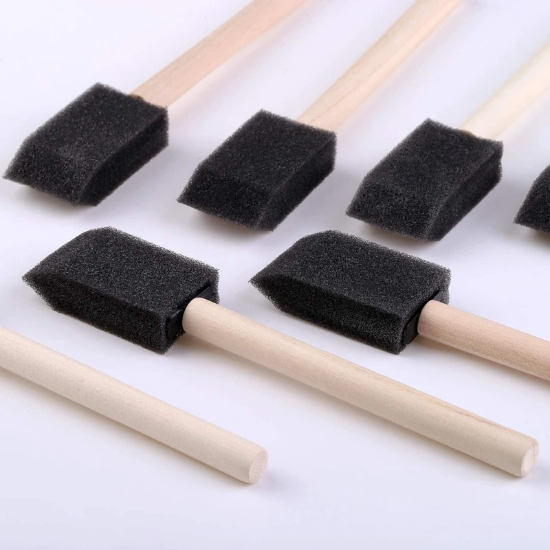 120Pcs Sponge Brush Paint Brush, 1 Inch Wooden Handle Paint Brush, Very Suitable for Stains, Paint, Crafts 
120Pcs Sponge Brush Paint Brush, 1 Inch Wooden Handle Paint Brush, Very Suitable for Stains, Paint, Crafts