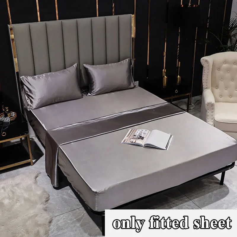 Solid Color Bedding Set Luxury Soft Bed Sheet Faux Silk Bed Sheet Home Quality Satin Bed Sheet Home Textile Products
Solid Color Bedding Set Luxury Soft Bed Sheet Faux Silk Bed Sheet Home Quality Satin Bed Sheet Home Textile Products
