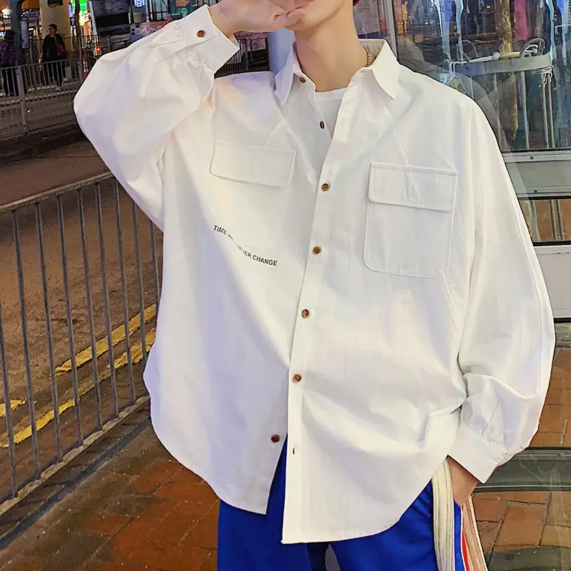 2021 Spring And Autumn New Youth Popular Loose Solid Color Double Pocket Printed Long Sleeve Shirt Fashion Casual Top M-2XL
2021 Spring And Autumn New Youth Popular Loose Solid Color Double Pocket Printed Long Sleeve Shirt Fashion Casual Top M-2XL