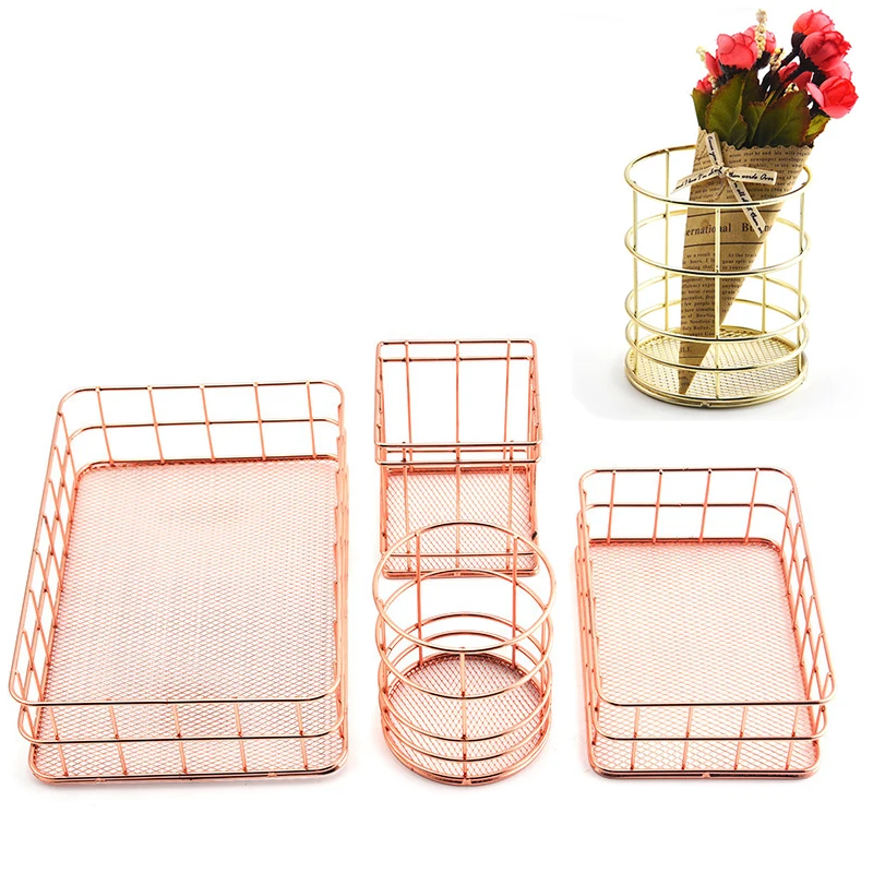 Multipurpose Sundries Toy Storage Box Desktop Decor Stationery Makeup Organizer Nordic Style Rose Gold Metal Storage Baskets
Multipurpose Sundries Toy Storage Box Desktop Decor Stationery Makeup Organizer Nordic Style Rose Gold Metal Storage Baskets