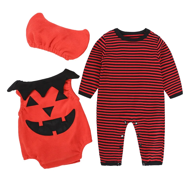 2021 New Cosplay Halloween Kid Pumpkin Print Romper Sets Baby Jumpsuits Toddler Romper+Vest+Hats Baby Clothes Party Costumes
2021 New Cosplay Halloween Kid Pumpkin Print Romper Sets Baby Jumpsuits Toddler Romper+Vest+Hats Baby Clothes Party Costumes