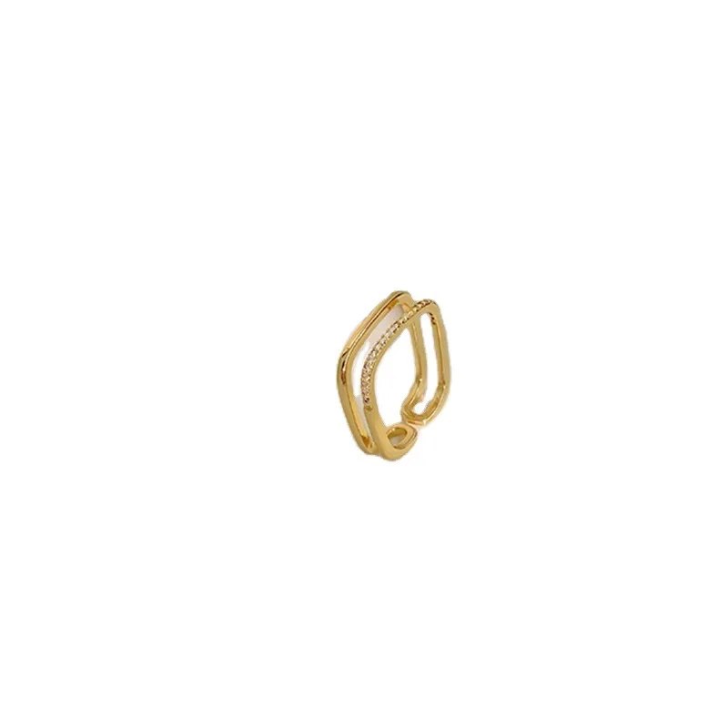 TIMEONLY Minimalist Double Layering Open Rings Bling Bling Rhinestones Hollow Metal Ring for Women Girls Elegant Accessories
TIMEONLY Minimalist Double Layering Open Rings Bling Bling Rhinestones Hollow Metal Ring for Women Girls Elegant Accessories