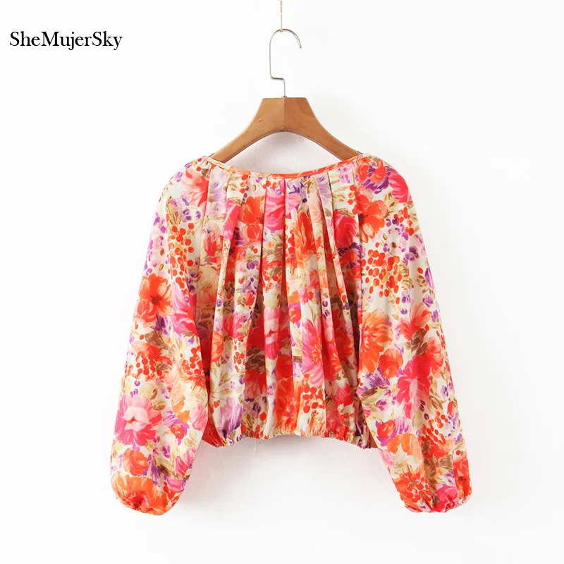 SheMujerSky Women Bohemian Blouse Floral Print Blouses Long Sleeve Short Shirts 2020 Tops
SheMujerSky Women Bohemian Blouse Floral Print Blouses Long Sleeve Short Shirts 2020 Tops