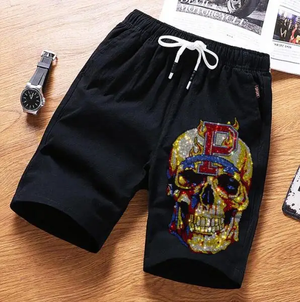 New Men's Summer Casual Skull Shorts Men Straight Shorts Male Fashion Cotton Beach Short Hot drill Plus Size 4XL
New Men's Summer Casual Skull Shorts Men Straight Shorts Male Fashion Cotton Beach Short Hot drill Plus Size 4XL