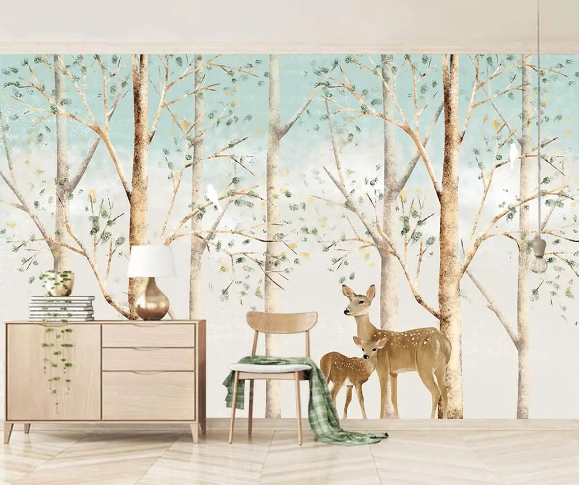 Custom Size Mural Elk Woods Simple TV Background Wall Home Decoration Living Room Bedroom Quantity Animal Mural 3d wallpaper
Custom Size Mural Elk Woods Simple TV Background Wall Home Decoration Living Room Bedroom Quantity Animal Mural 3d wallpaper