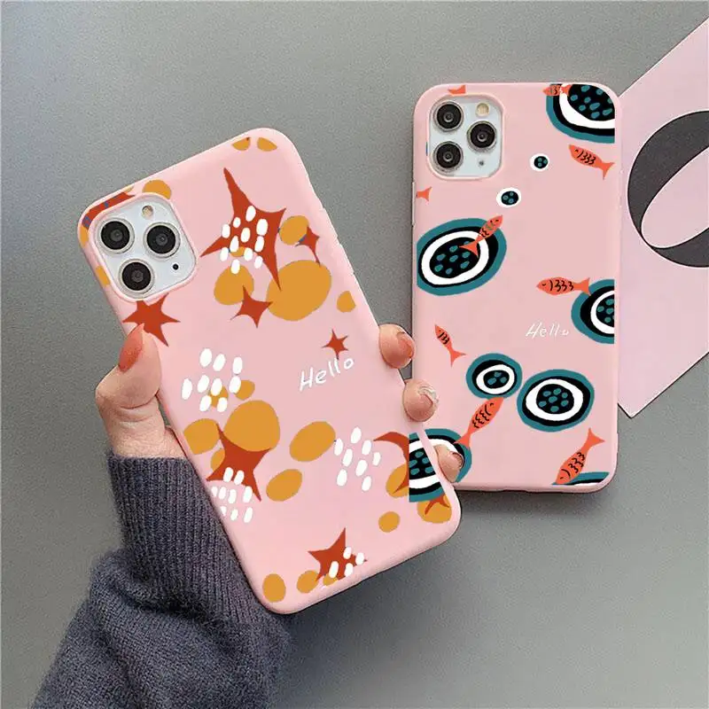 Hello Flower Fish Drawing Art Phone Case For IPhone 11 12 Pro Max 6 6s 7 8 Plus XS XR 12mini Se 2020 Candy Case
Hello Flower Fish Drawing Art Phone Case For IPhone 11 12 Pro Max 6 6s 7 8 Plus XS XR 12mini Se 2020 Candy Case
