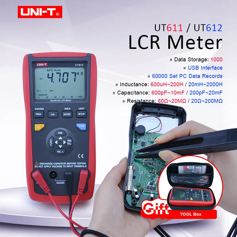UNI-T измеритель иммитанса автоматически настраивающийся диапазон UT611 UT612 серии/параллельный добротность/затухание/фазовый угол индуктивнос...
UNI-T измеритель иммитанса автоматически настраивающийся диапазон UT611 UT612 серии/параллельный добротность/затухание/фазовый угол индуктивнос...