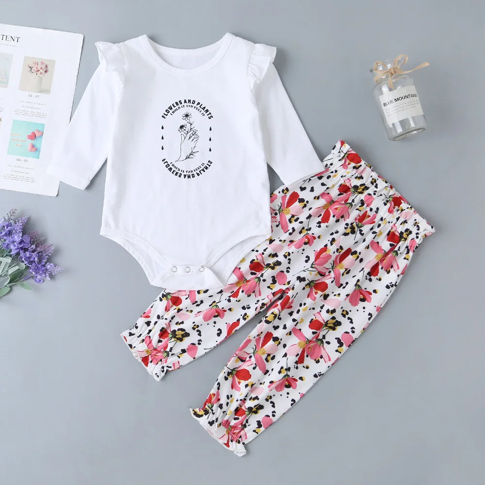 Autumn 2021 New Arrivals Girls Casual Long Sleeve Frilling White O Neck Floral Print Trousers Suit 3-18M
Autumn 2021 New Arrivals Girls Casual Long Sleeve Frilling White O Neck Floral Print Trousers Suit 3-18M