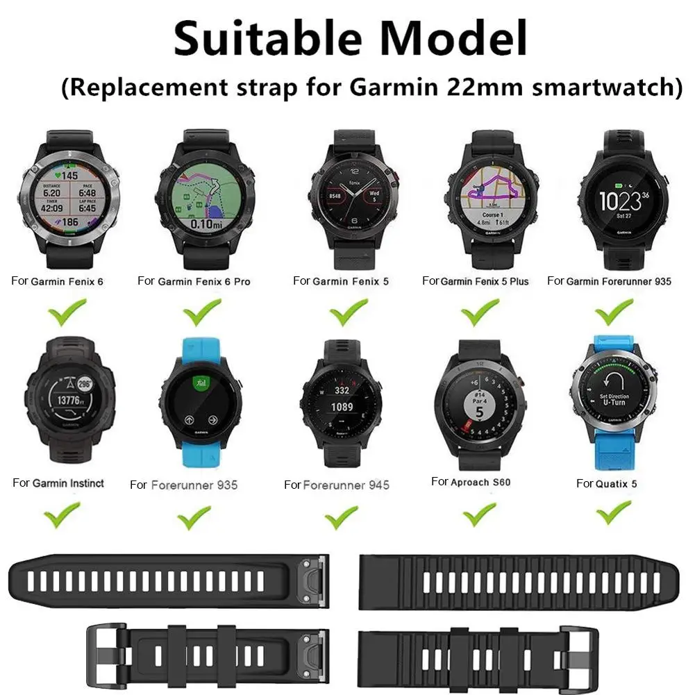 Soft Silicone Sport Band For Garmin Fenix6 Wrist Bracelet Watch Strap for Garmin Fenix6PRO Sports Wrist Band Accessories
Soft Silicone Sport Band For Garmin Fenix6 Wrist Bracelet Watch Strap for Garmin Fenix6PRO Sports Wrist Band Accessories