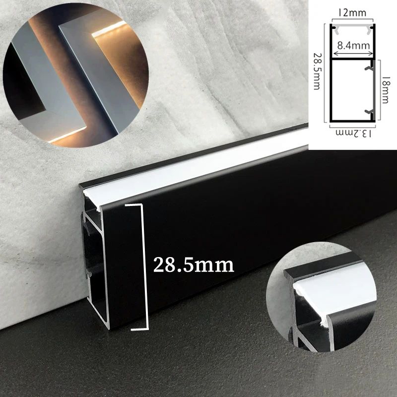 0.5m/1m/pcs Surface Mounted LED Skirting Line Aluminum Profile H2.8cm Ceiling Baseboard Corner Wall Decor Stair Bar Strip Lights
0.5m/1m/pcs Surface Mounted LED Skirting Line Aluminum Profile H2.8cm Ceiling Baseboard Corner Wall Decor Stair Bar Strip Lights