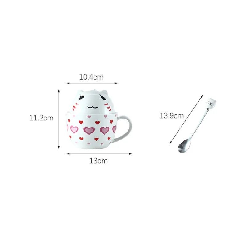 Ceramic Coffee Mug Cartoon Cat Shape Milk Mugs Couple Drinking Cups with Lid Kids Breakfast Water Cup Office Kitchen Drinkware
Ceramic Coffee Mug Cartoon Cat Shape Milk Mugs Couple Drinking Cups with Lid Kids Breakfast Water Cup Office Kitchen Drinkware