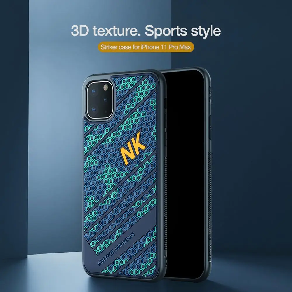 Спортивные чехлы с 3d текстурой для Iphone 11 Pro Max мягкий чехол Nillkin из ТПУ + жесткий