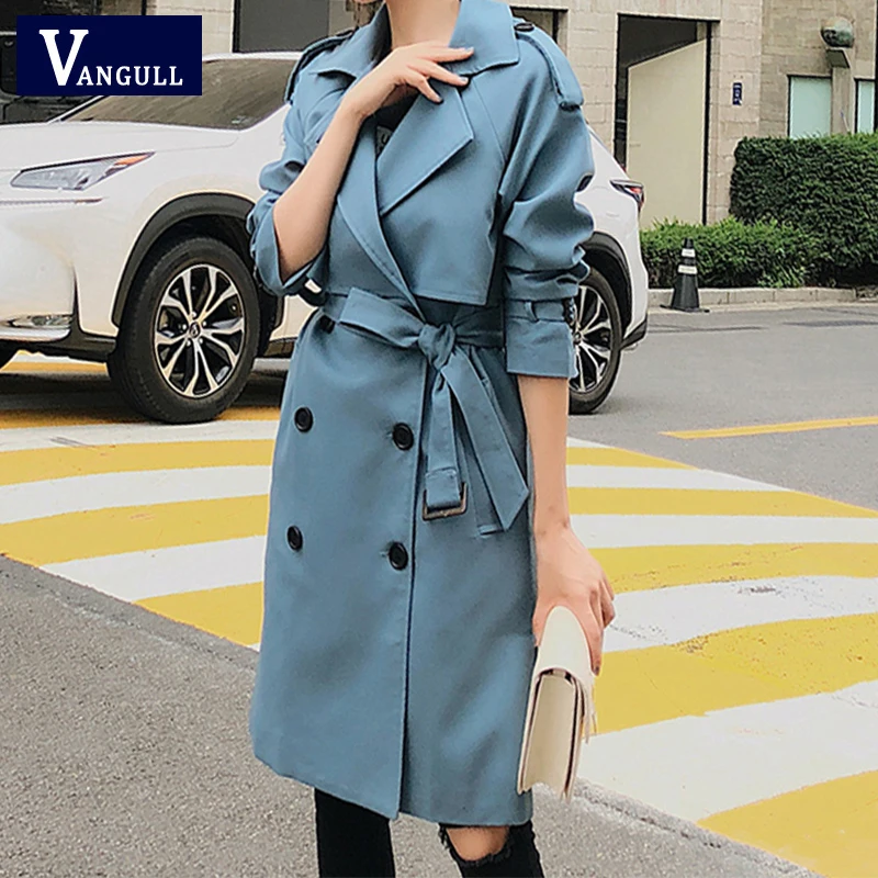 Vangull Double Breasted Mid-long Trench Coat Women 2020 Autumn Winter New Casual Slim Belt Cloak Vintage Windbreaker Outwear
Vangull Double Breasted Mid-long Trench Coat Women 2020 Autumn Winter New Casual Slim Belt Cloak Vintage Windbreaker Outwear