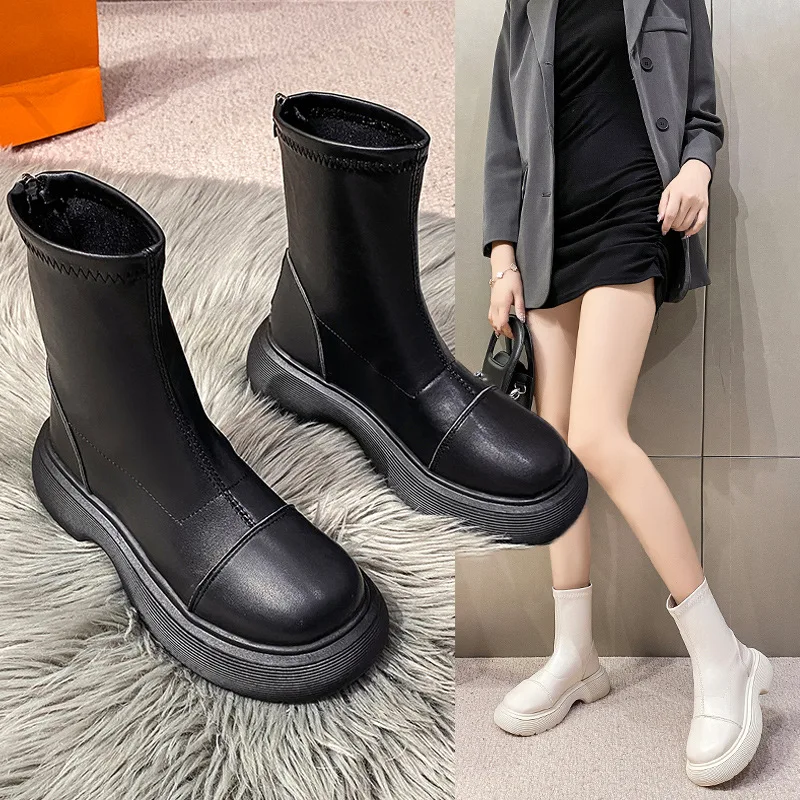 Female Motorcycle Boots for Women Round Toe Platform Chunky Heel Fashion Ankle Boots Women's Shoes Woman Zipper Boots
Female Motorcycle Boots for Women Round Toe Platform Chunky Heel Fashion Ankle Boots Women's Shoes Woman Zipper Boots