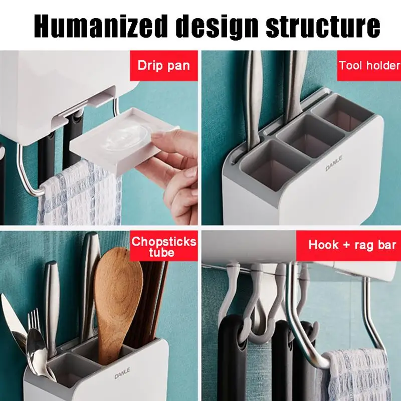 Kitchen Organizer Rack Wall Mounted Cutlery Drainer Rack With Mobile Phone Holder Towel Bar For Spoon Fork Chopsticks
Kitchen Organizer Rack Wall Mounted Cutlery Drainer Rack With Mobile Phone Holder Towel Bar For Spoon Fork Chopsticks