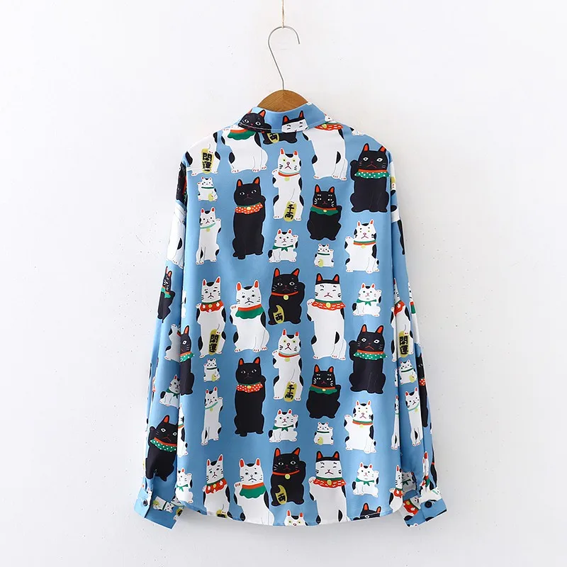 Japanese Style Cartoon Printed Loose Casual Long Sleeved Shirt Breathable Lapel Shirt
Japanese Style Cartoon Printed Loose Casual Long Sleeved Shirt Breathable Lapel Shirt
