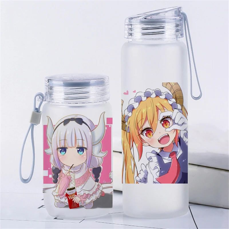 1 шт. портативная стеклянная бутылка для воды с аниме Miss Kobayashi's Dragon Maid чашка
