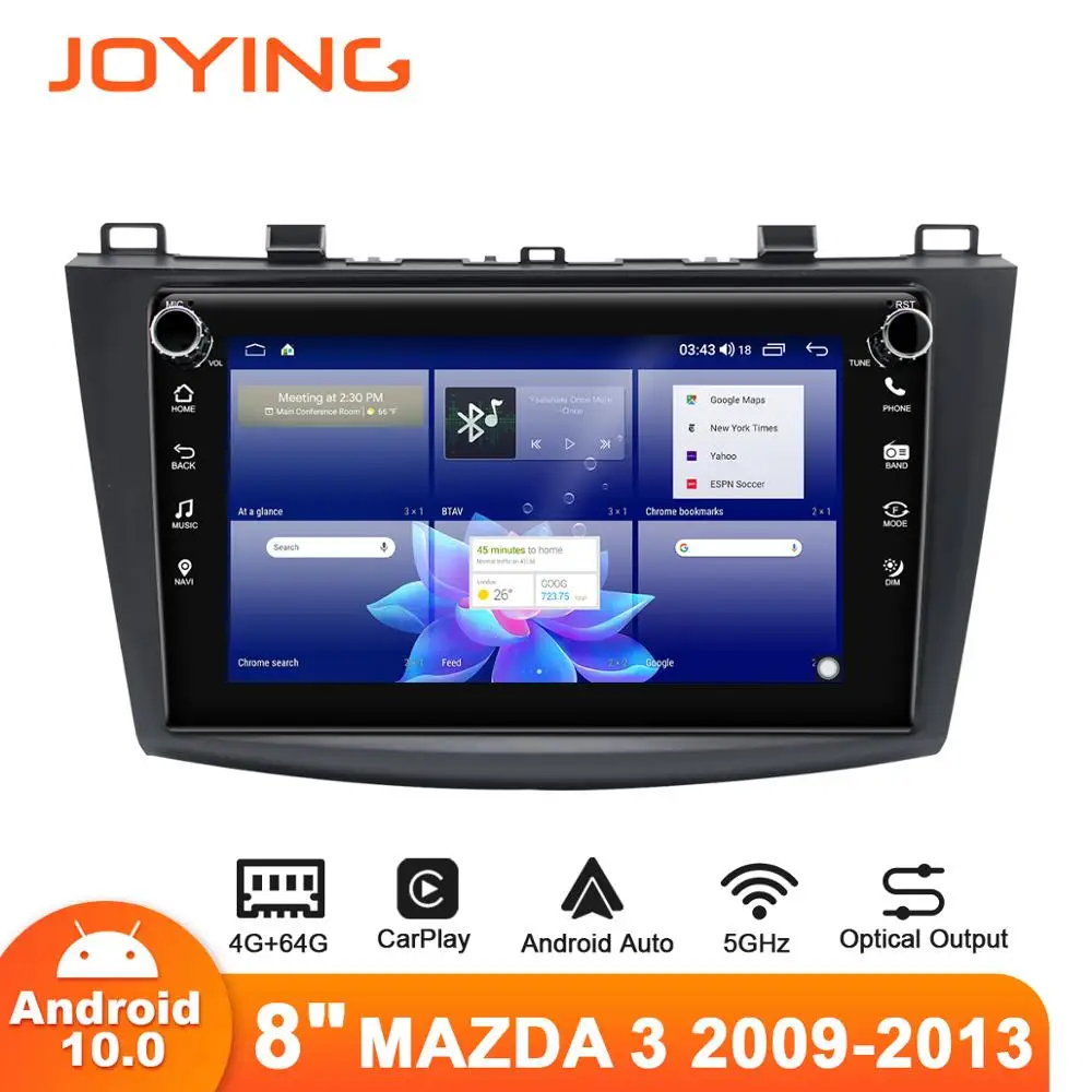 Автомобильный радиоприемник 8 дюймов Android 10 стерео для Mazda 3 2009 2013 GPS Carplay DSP SPDIF