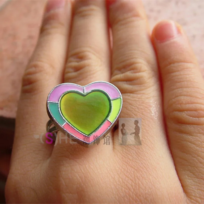 Новинка ретро датчик настроения с изменением цвета кольцо в форме сердца