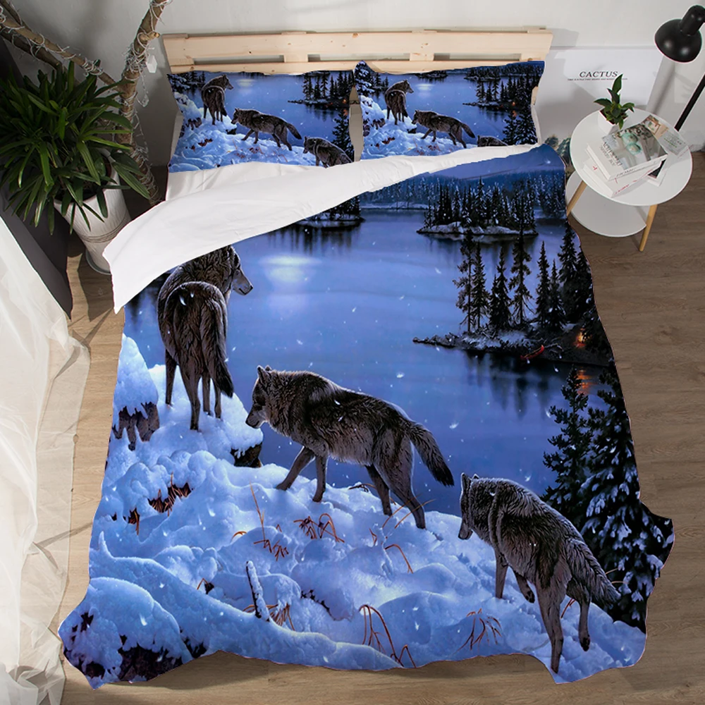 3D Wolf bedding sets snow duvet cover sets blue luxury animal quilt cover single double full queen king High quality bedclothes
3D Wolf bedding sets snow duvet cover sets blue luxury animal quilt cover single double full queen king High quality bedclothes