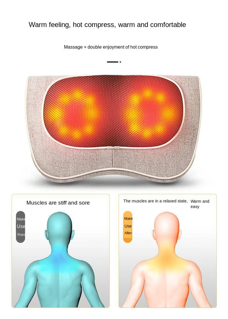 Head Neck Electric Massage Pillow Infrared Heating Car Home Cervical Shiatsu Massager Shoulder Back Relaxation Neck Healthy Care
Head Neck Electric Massage Pillow Infrared Heating Car Home Cervical Shiatsu Massager Shoulder Back Relaxation Neck Healthy Care