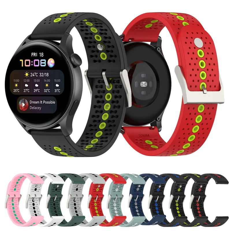 Ремешок силиконовый для цветных часов Xiaomi MI watch сменный Браслет Huawei 3 pro/GT2 pro/GT 2e/GT2